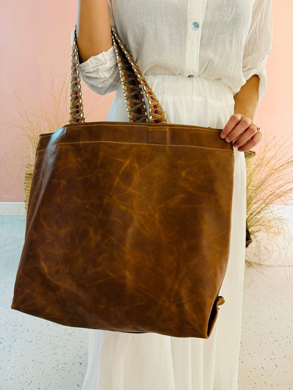 La Sellerie POP BAG suede dark blue PATCHWORK Shopping Online