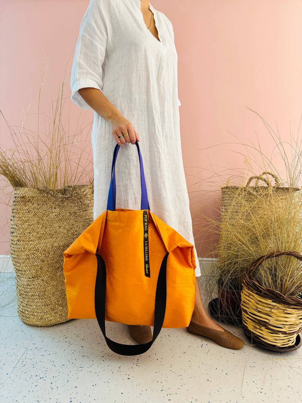La Sellerie POP BAG Shantung arancio Convenienza