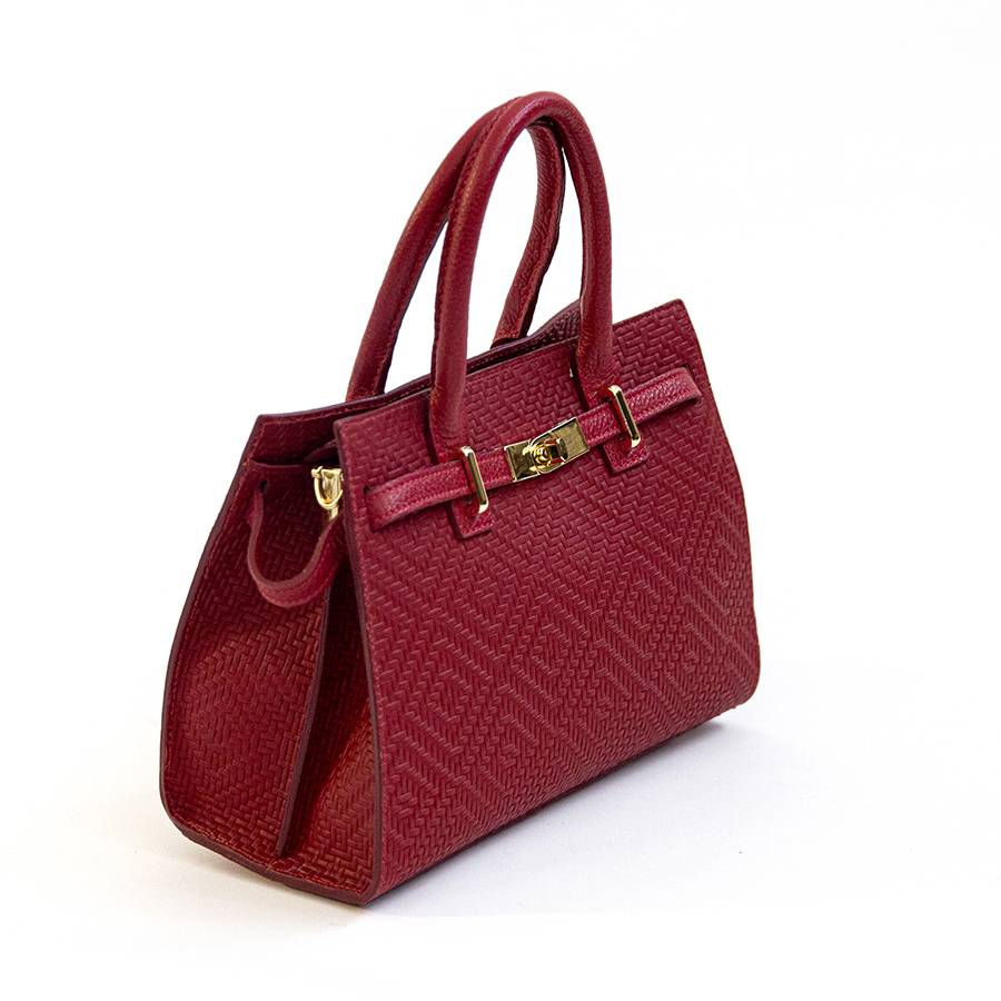 Laura Di Maggio KELLY – Borsa in pelle serigrafata rossa Saldi