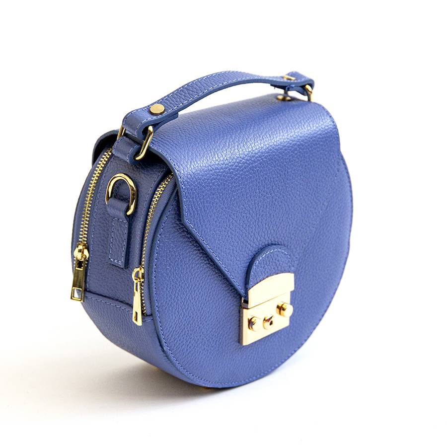 Laura Di Maggio CIRCLE – Borsa tonda in pelle glicine Vendita Calda