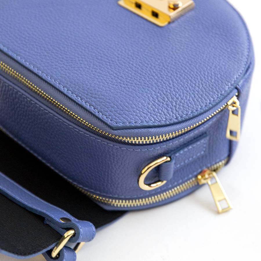 Laura Di Maggio CIRCLE – Borsa tonda in pelle glicine Vendita Calda