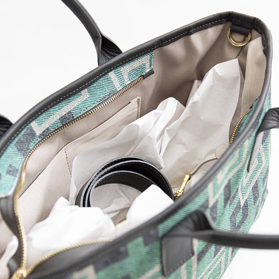 Laura Di Maggio MILANO FANTASY – Borsa in pelle e camoscio stampato tiffany Vendite Flash
