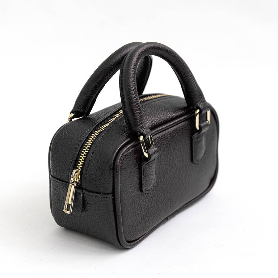 Laura Di Maggio NENA – Miny bauletto in pelle nero Nuova