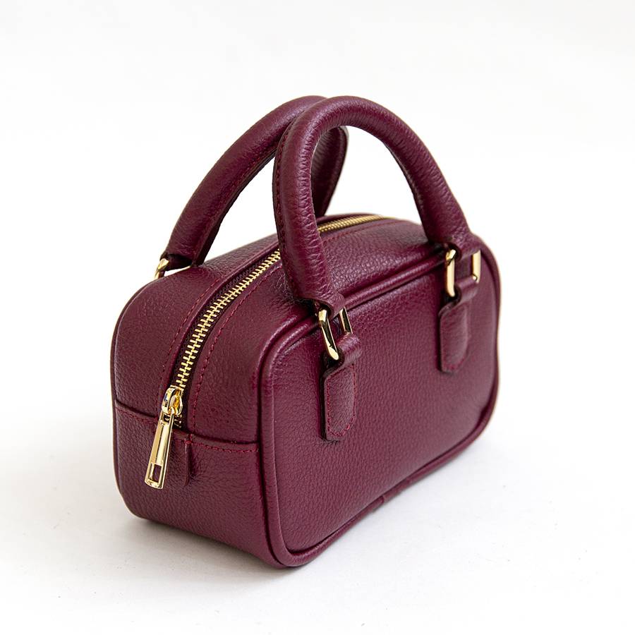 Laura Di Maggio NENA – Miny bauletto in pelle vinaccia Moda