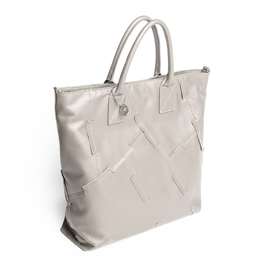 Laura Di Maggio UMA – Tote bag in pelle nappa tortora Italy