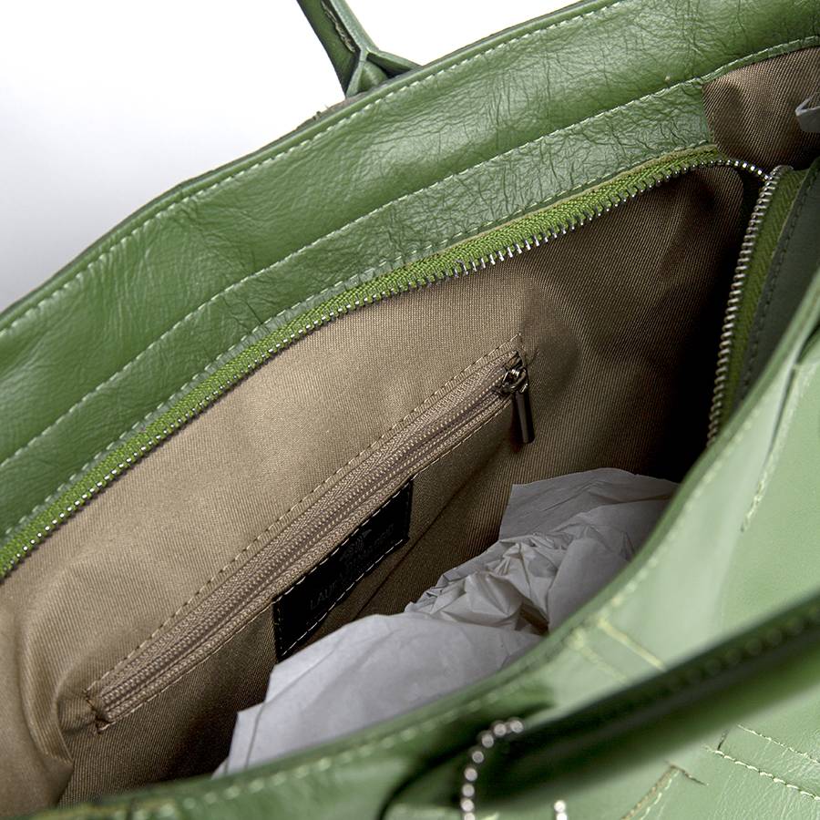 Laura Di Maggio UMA – Tote bag in pelle nappa verde aloe Italia