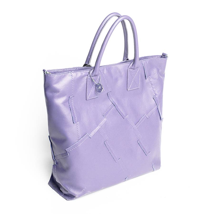 Laura Di Maggio UMA – Tote bag in pelle nappa lavanda 2025