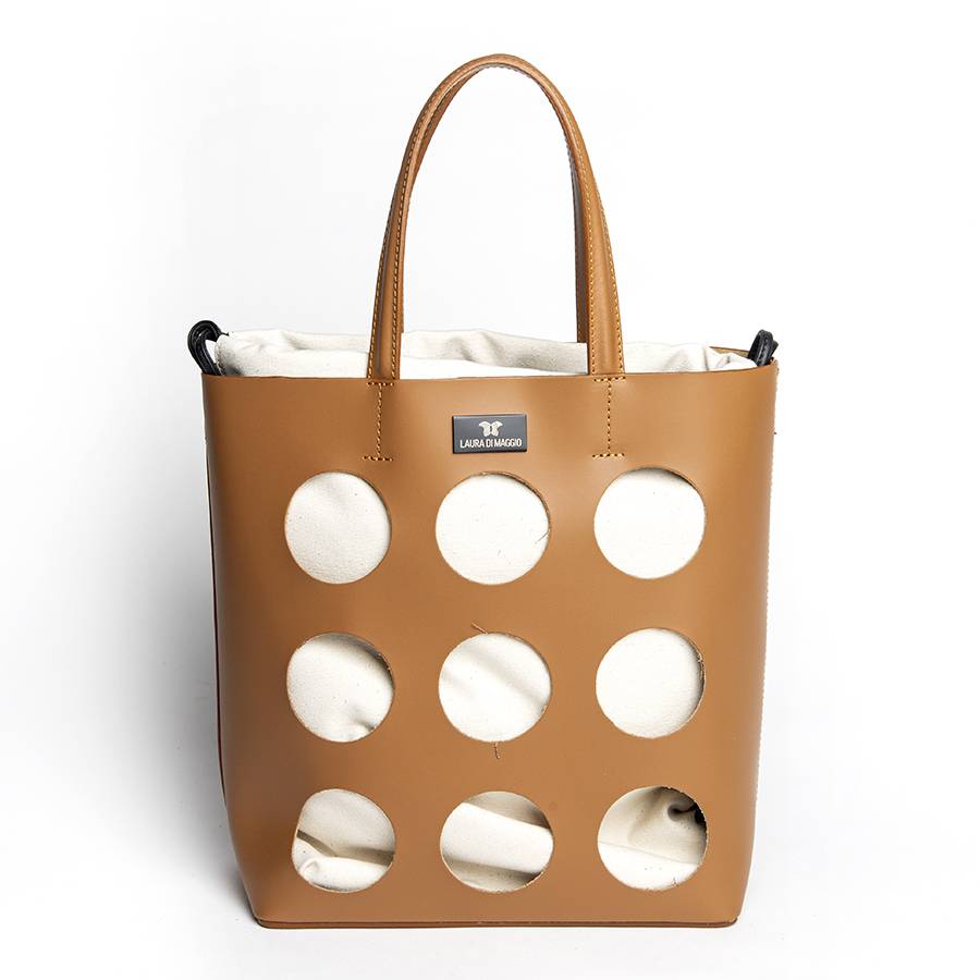 Laura Di Maggio NOAH TOTE – Borsa in pelle elegant traforata cuoio Qualità