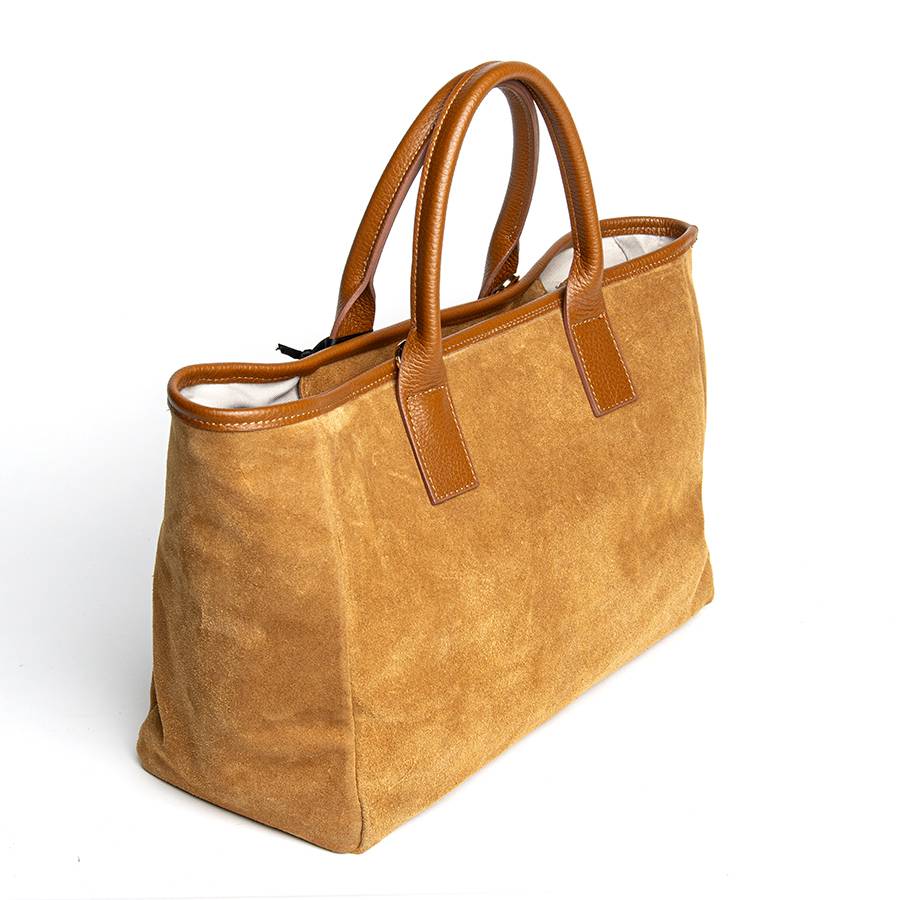Laura Di Maggio MILANO – Borsa in pelle e camoscio cuoio Pezzi Unici