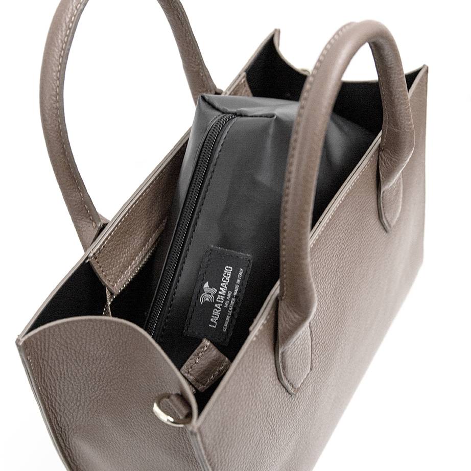 Laura Di Maggio MIRIAM – Borsa in pelle dollaro taupe Qualità Garantita