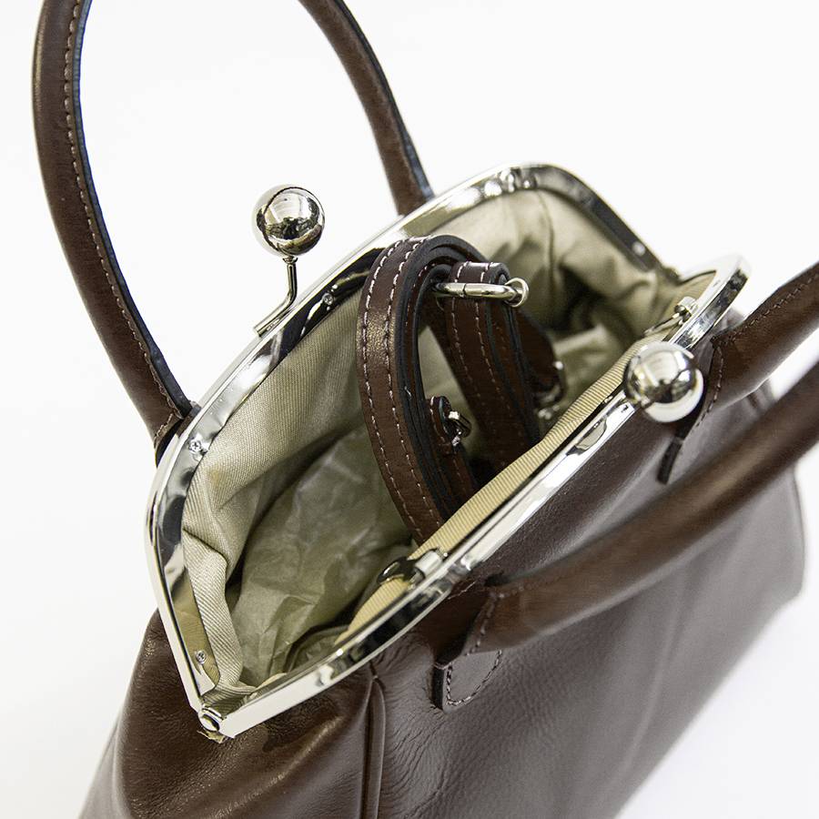 Laura Di Maggio NONNA – Borsa a clutch in nappa testa di moro Fino Al -60%