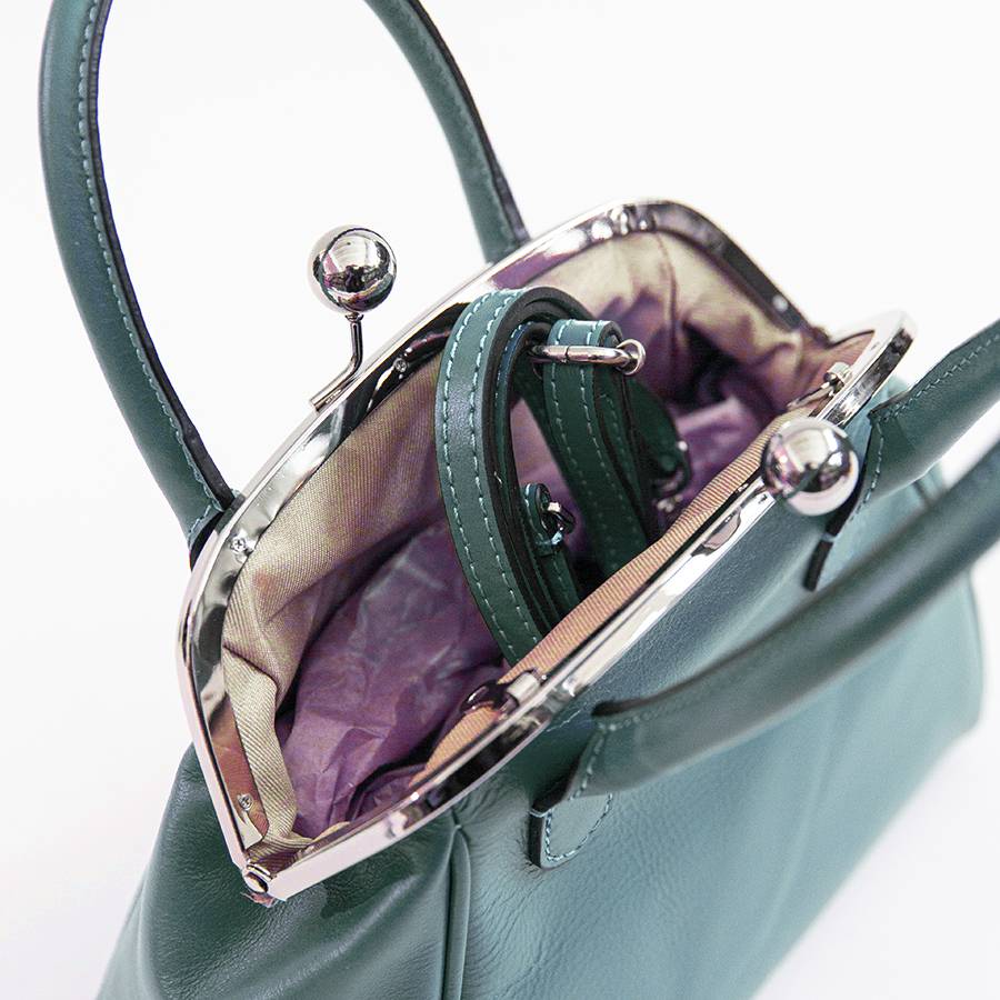 Laura Di Maggio NONNA – Borsa a clutch in nappa avio Shopping Online