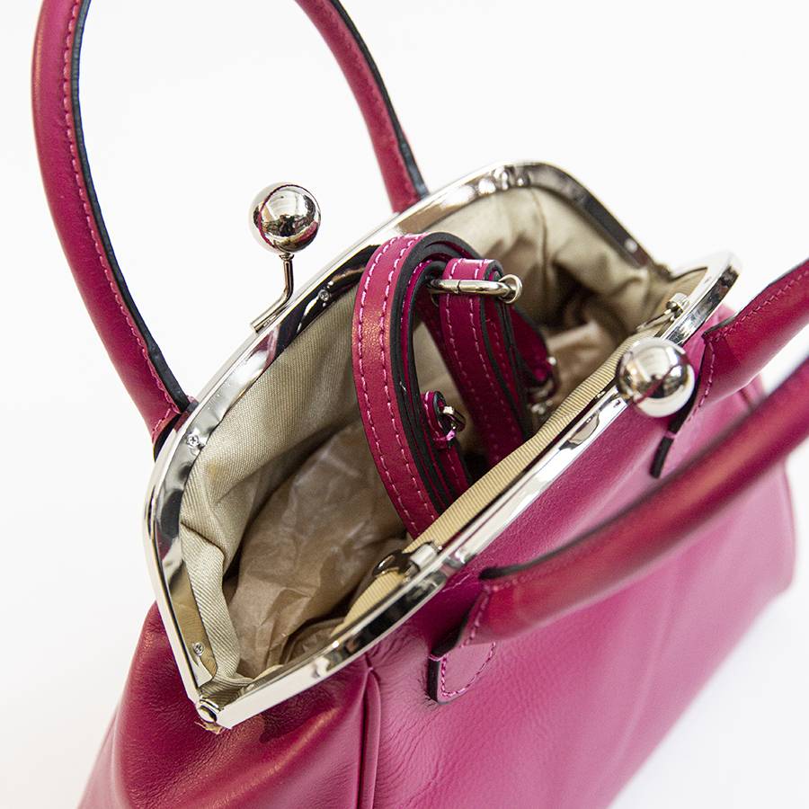 Laura Di Maggio NONNA – Borsa a clutch in nappa fuxia Prezzo Ridotto