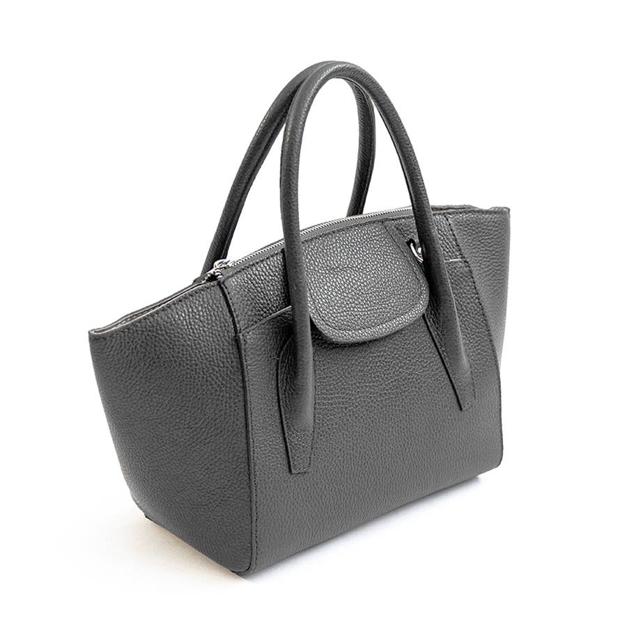 Laura Di Maggio AMELIE – bauletto in pelle dollaro grigio Sottocosto