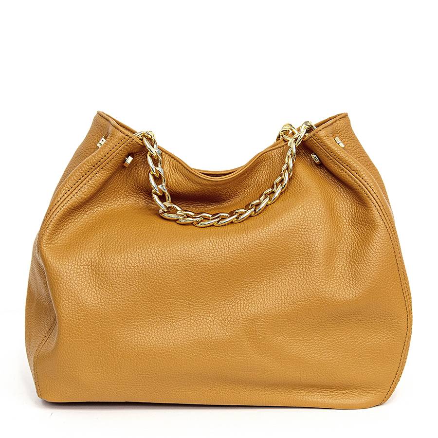Laura Di Maggio PEACH – borsa a mano con catena in pelle cuoio Offerta per la Festa della Mamma
