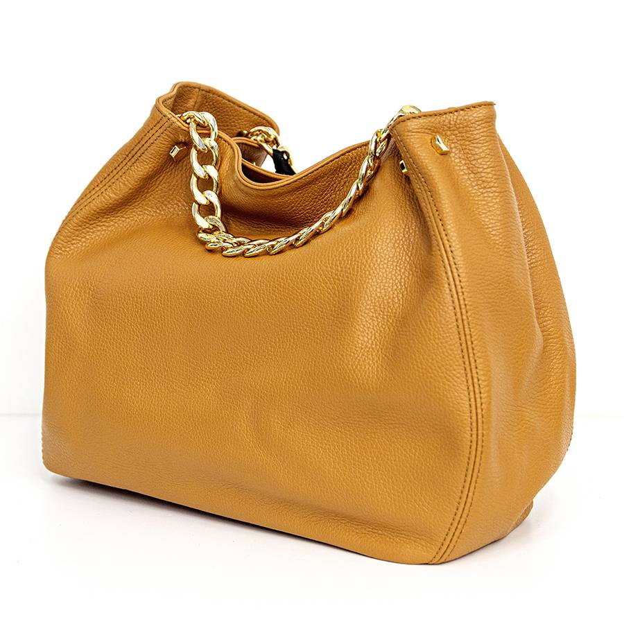 Laura Di Maggio PEACH – borsa a mano con catena in pelle cuoio Offerta per la Festa della Mamma