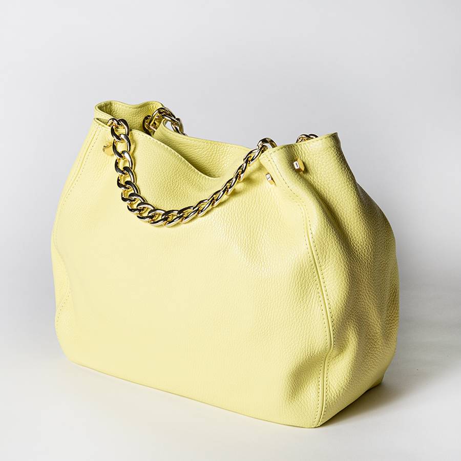 Laura Di Maggio PEACH – borsa a mano con catena in pelle limone Online