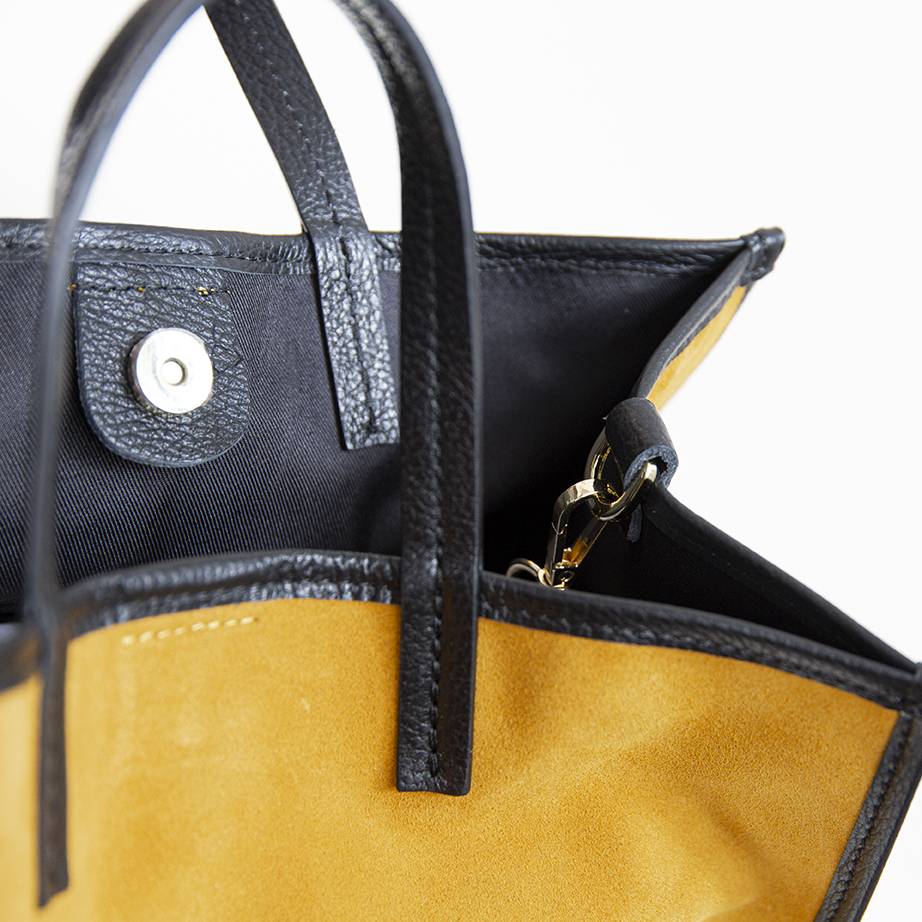 Laura Di Maggio ISABELLA – Shopper in pelle camoscio senape Vendite Flash