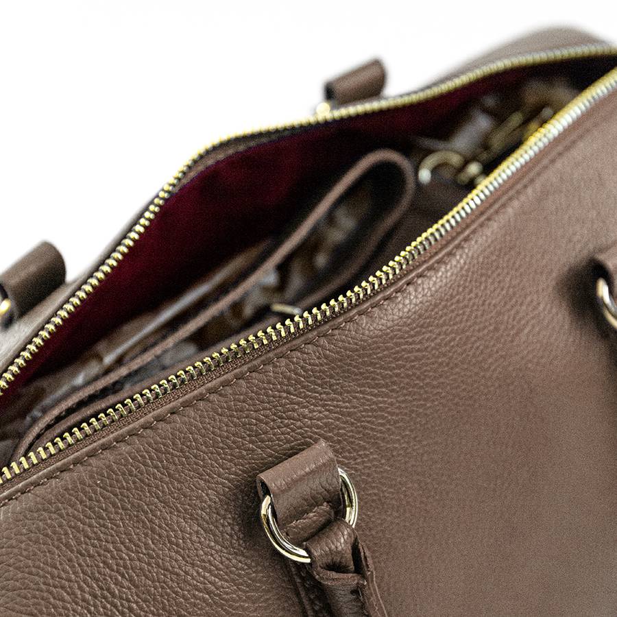 Laura Di Maggio BUBBLE – Bauletto in pelle dollaro taupe 2025