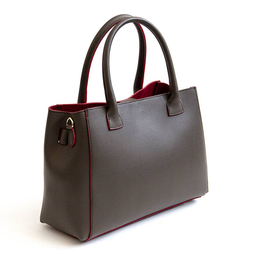 Laura Di Maggio IRINA – Tote in pelle testa di moro e interno rosso Italia