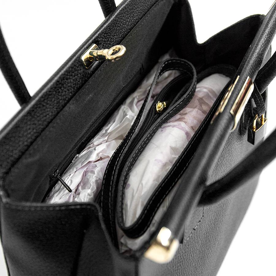Laura Di Maggio DOCTOR – bauletto in pelle dollaro nero Promozione