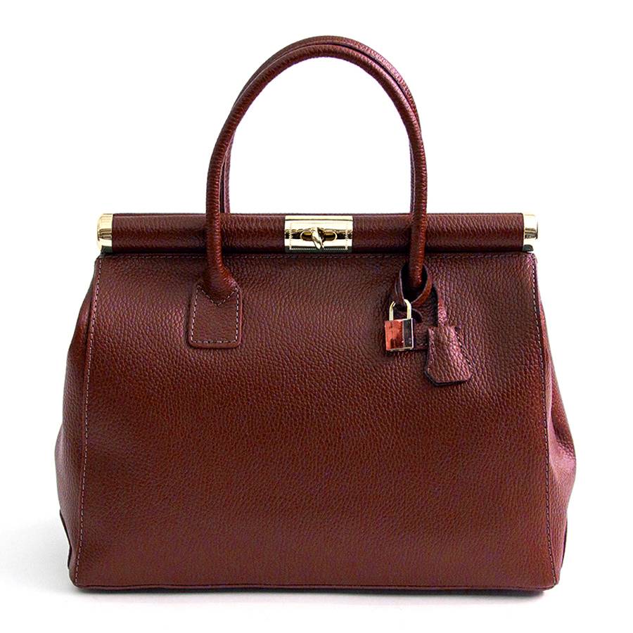 Laura Di Maggio DOCTOR – bauletto in pelle dollaro rubino
