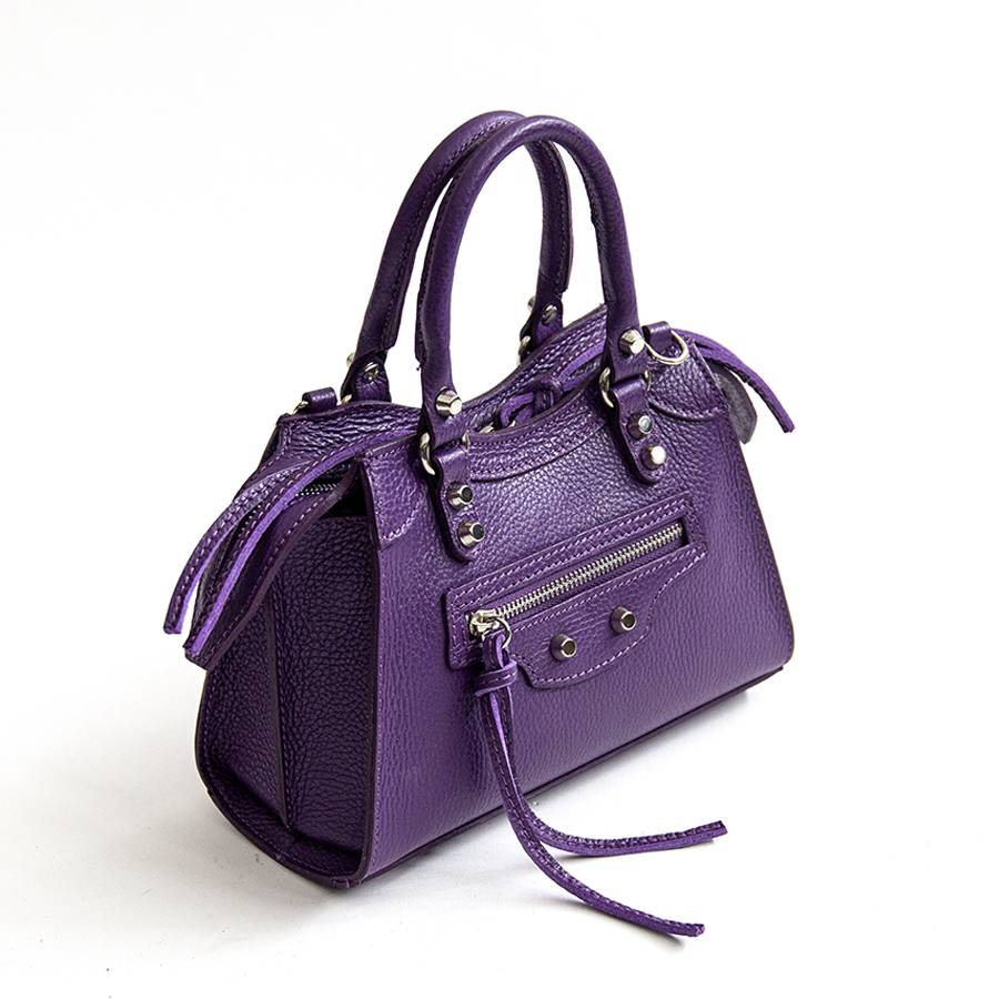 Laura Di Maggio BARCELLONA SMALL – bauletto in pelle viola Pezzi Unici