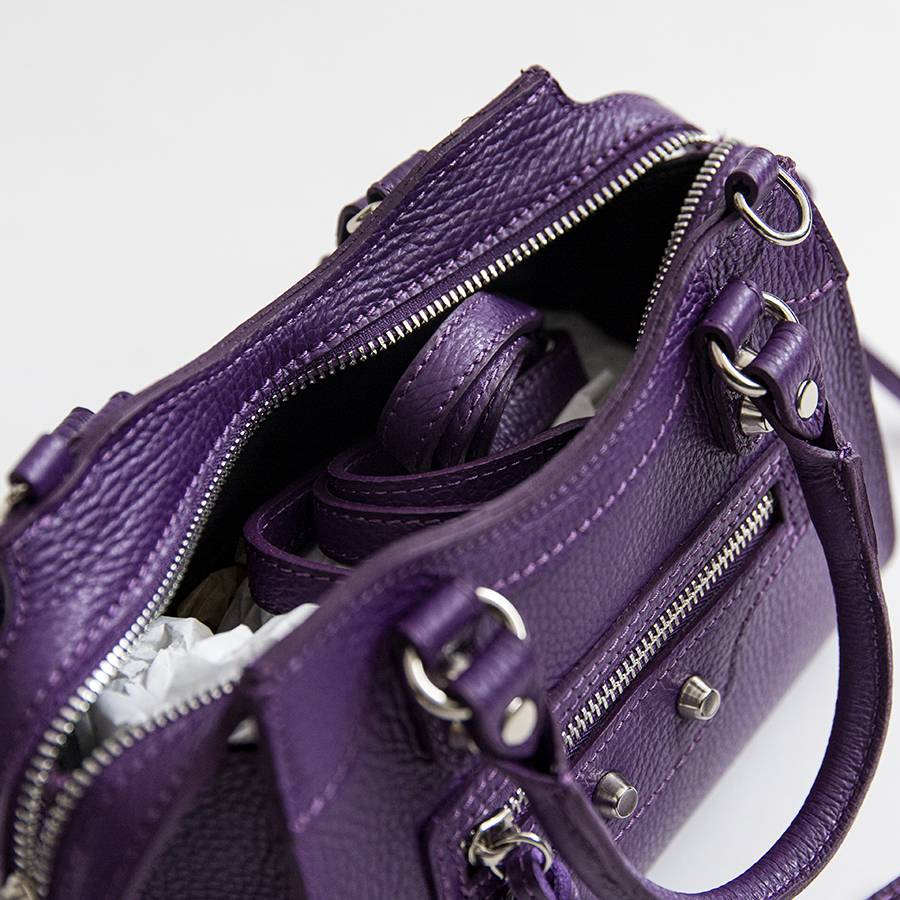Laura Di Maggio BARCELLONA SMALL – bauletto in pelle viola Pezzi Unici