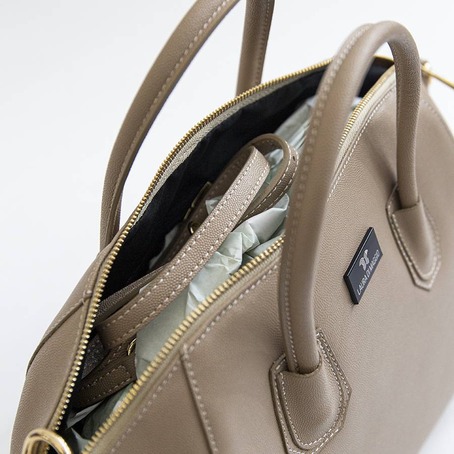 Laura Di Maggio ZAIRA BIG – baulettone in palmellato beige Negozi Online