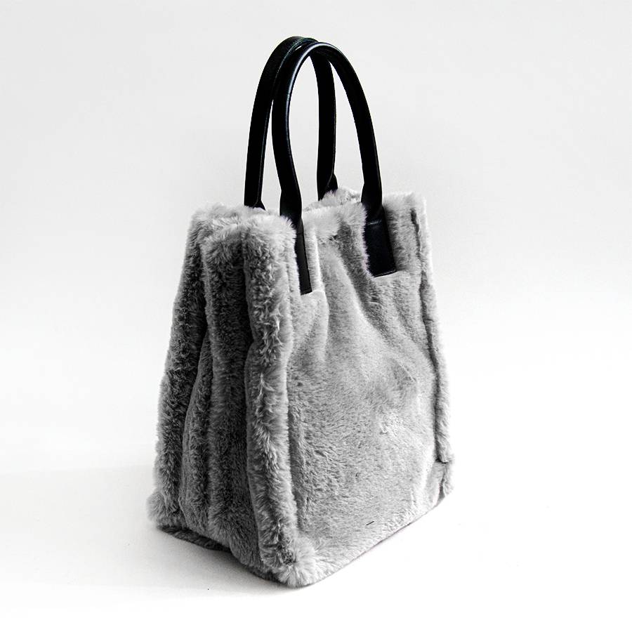 Laura Di Maggio TRUDY BIG – shopping in ecopelliccia grigia Promozione Limitata