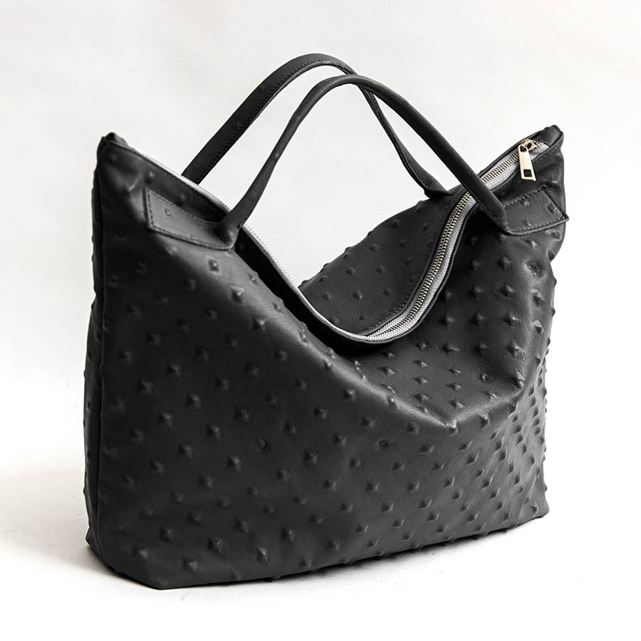 Laura Di Maggio BIKER – borsa in pelle soft stampa chiodo nero Fino al 55% di sconto