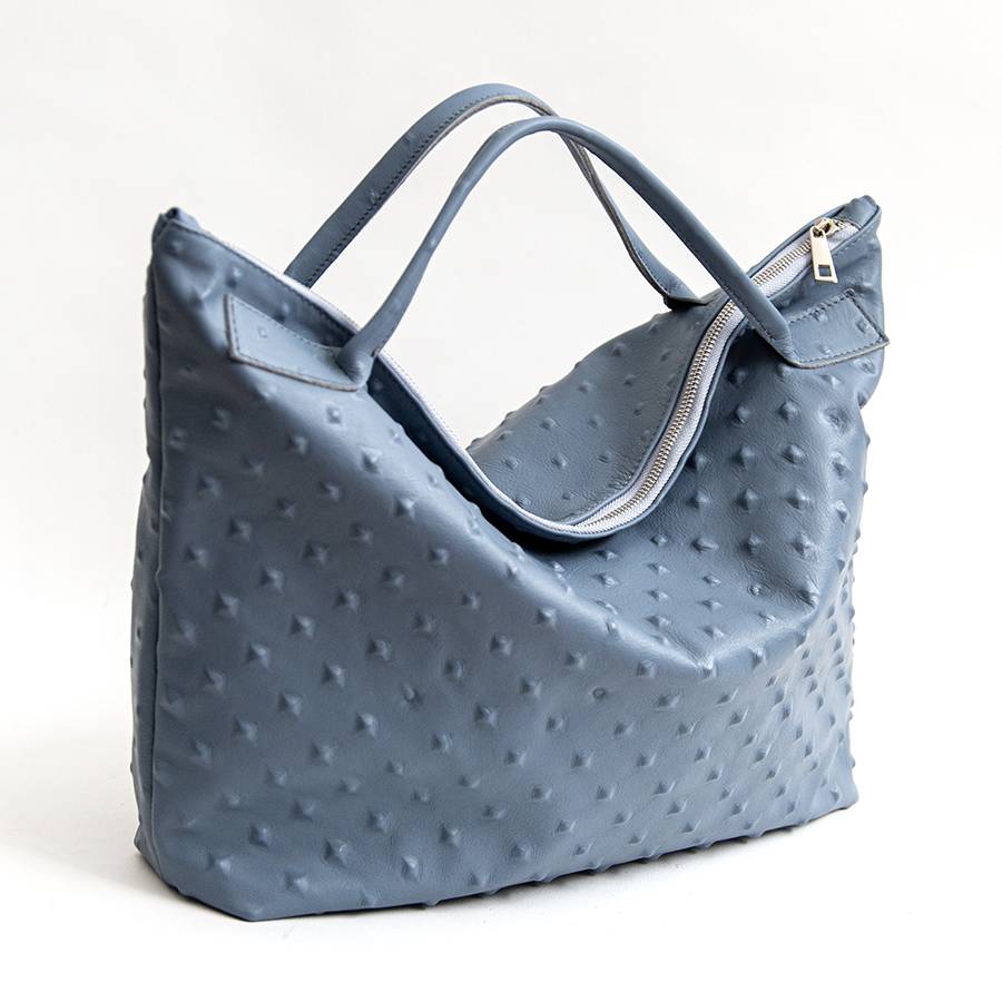 Laura Di Maggio BIKER – borsa in pelle soft stampa chiodo avio Presa