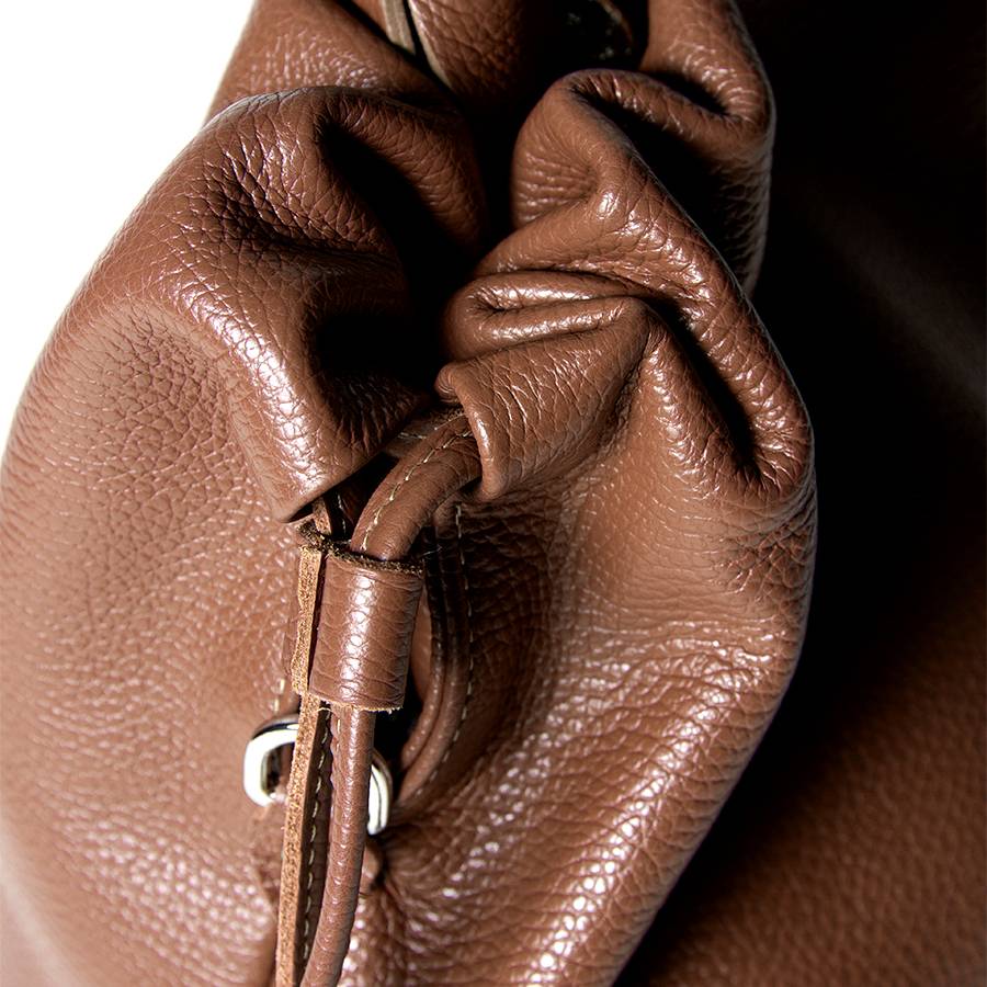 Laura Di Maggio GLORIA – borsa a sacco in pelle cuoio Vendite Flash