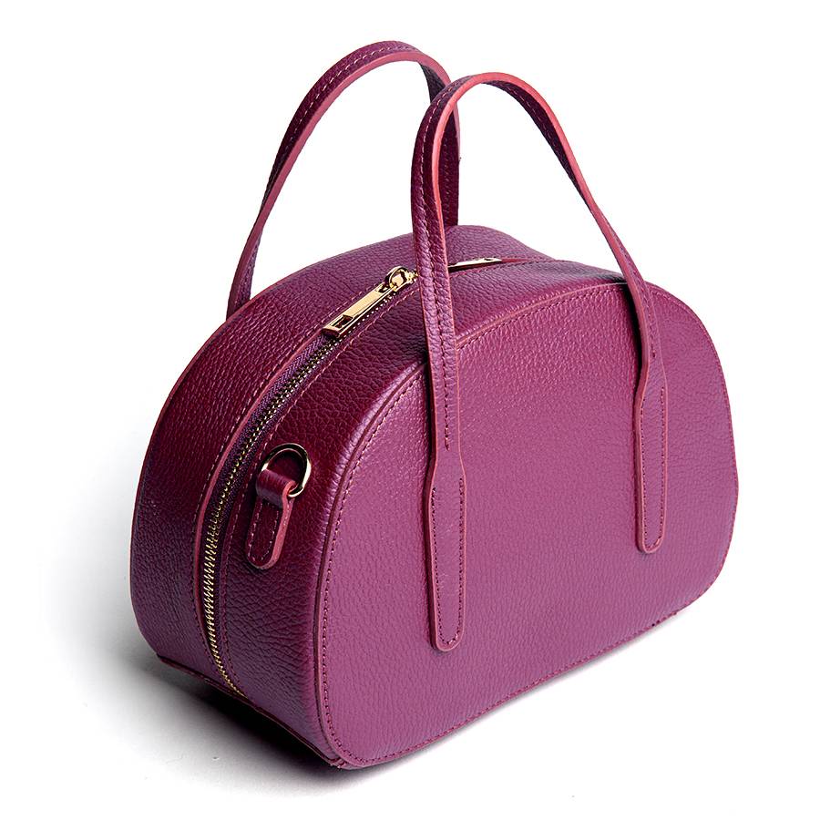 Laura Di Maggio LUNA – Bauletto in pelle dollaro vinaccia In Saldo