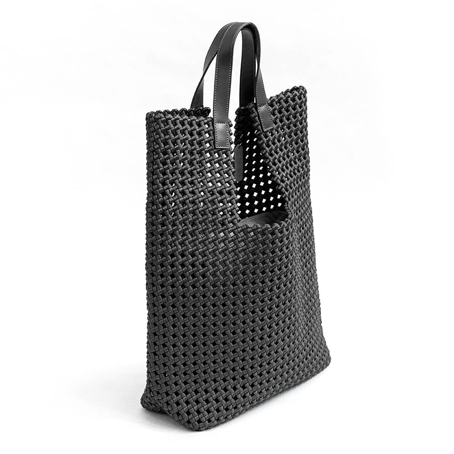 Laura Di Maggio KENDRA – Borsa intrecciata in raso nero Italy