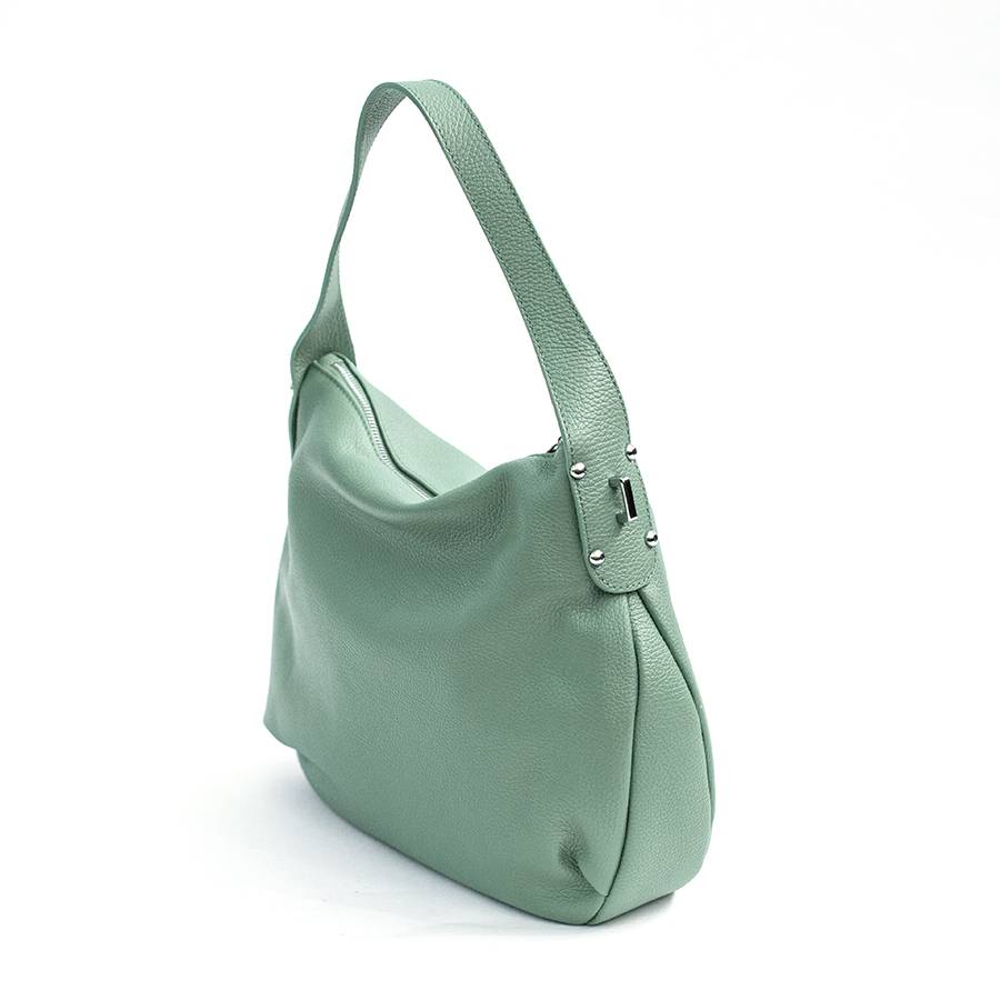 Laura Di Maggio NESSY – Sacca in pelle verde menta 2025