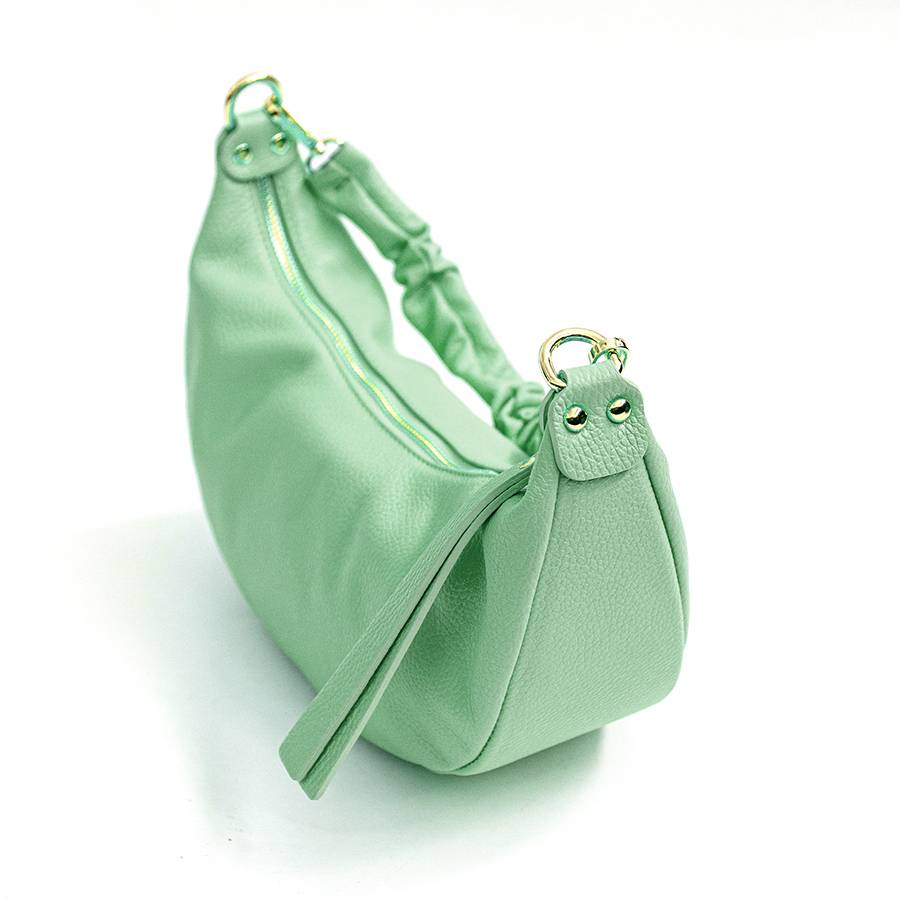 Laura Di Maggio SUSAN – Baguette in pelle verde menta Vendita