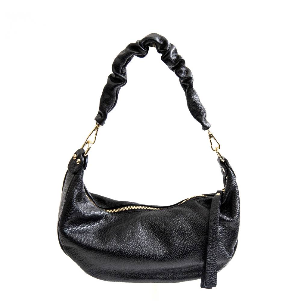 Laura Di Maggio SUSAN – Baguette in pelle nera Spedizione Gratuita