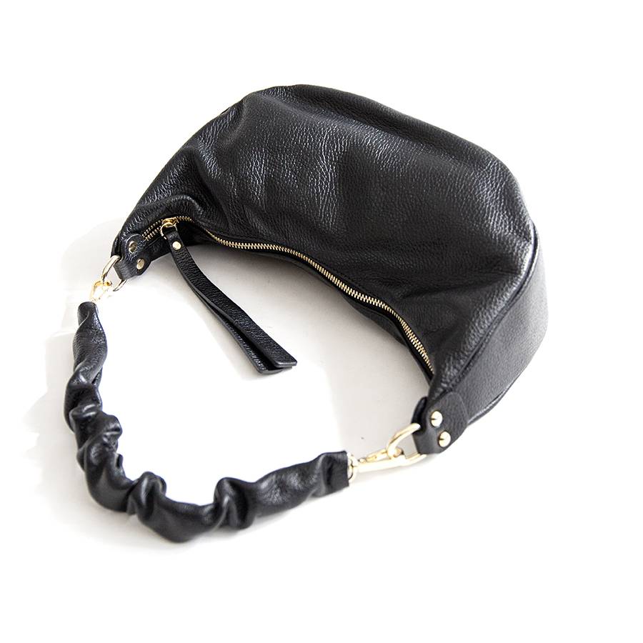 Laura Di Maggio SUSAN – Baguette in pelle nera Spedizione Gratuita