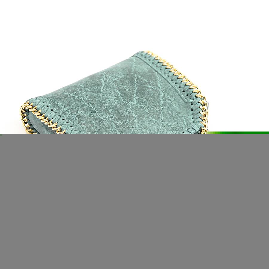 Laura Di Maggio LUMI – Borsa con catene in pelle vintage menta Soddisfazione Garantita