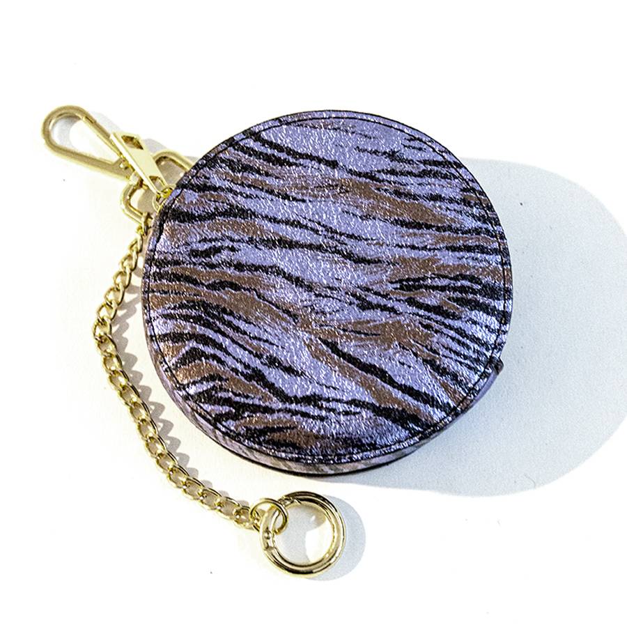 Laura Di Maggio POUCH – portamonete in pelle laminata viola