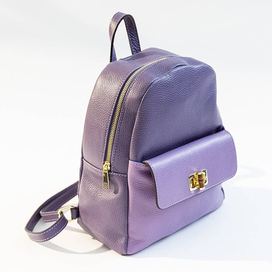Laura Di Maggio NEMO – Zaino in pelle lilla & violetto Presa