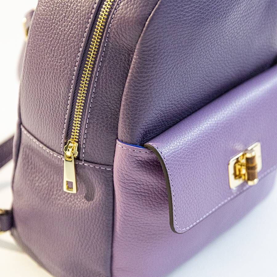 Laura Di Maggio NEMO – Zaino in pelle lilla & violetto Presa