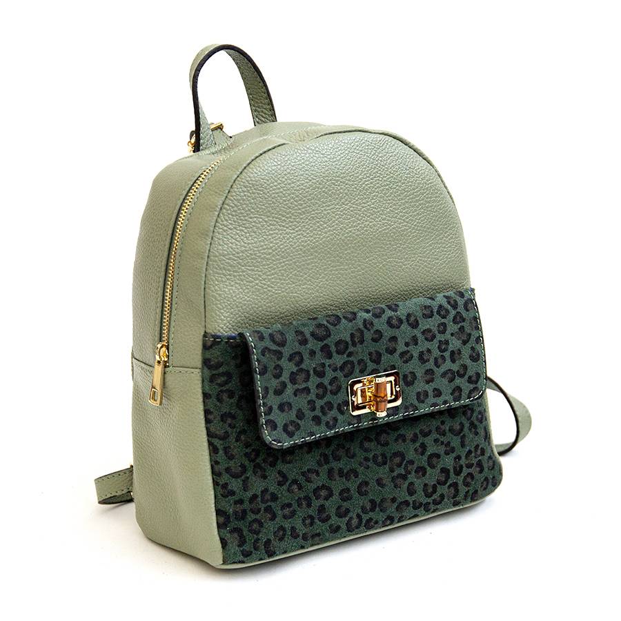 Laura Di Maggio NEMO – Zaino in pelle verde salvia Sconto