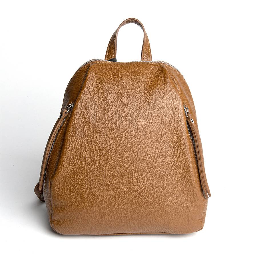 Laura Di Maggio ZIP – zainetto in pelle dollaro cuoio Outlet
