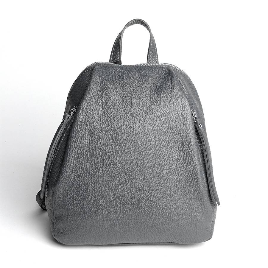 Laura Di Maggio ZIP – zainetto in pelle dollaro grigio