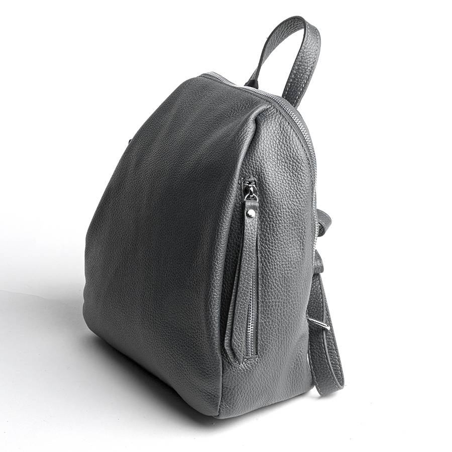 Laura Di Maggio ZIP – zainetto in pelle dollaro grigio Hotsell