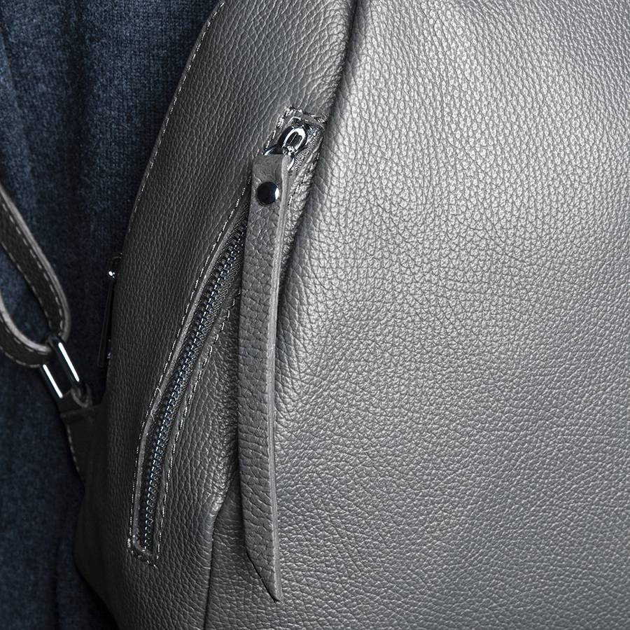 Laura Di Maggio ZIP – zainetto in pelle dollaro grigio Hotsell