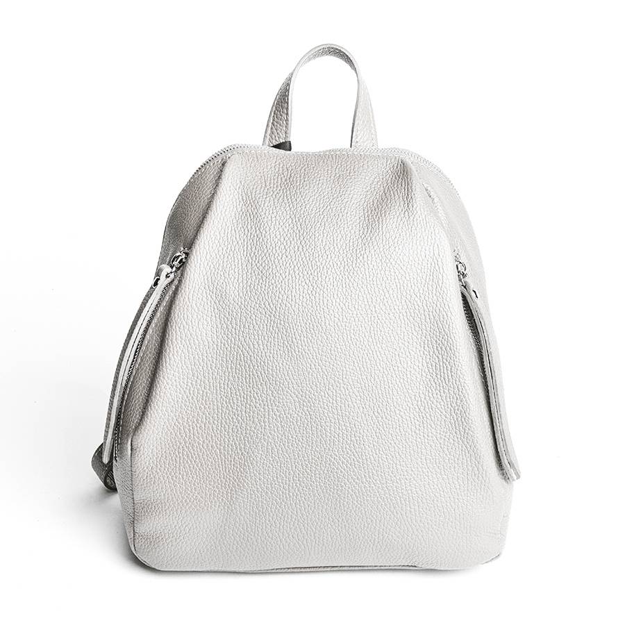 Laura Di Maggio ZIP – zainetto in pelle dollaro latte