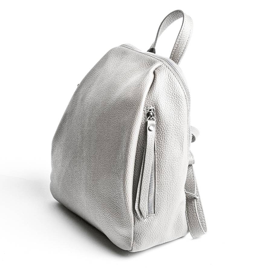 Laura Di Maggio ZIP – zainetto in pelle dollaro latte Vendita Calda